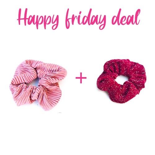 happy-friday-deal-scrunchies-pink
