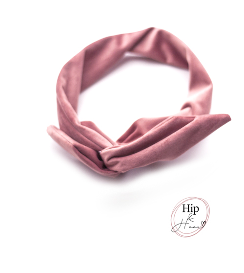 Bandeau-haarband-velours-shiny-old-pink